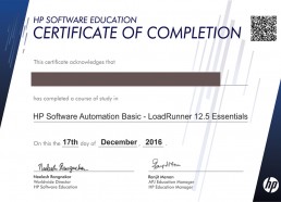 HP Certificate Sample